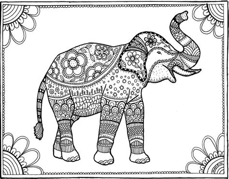 adult coloring pages  elephants coloring pages