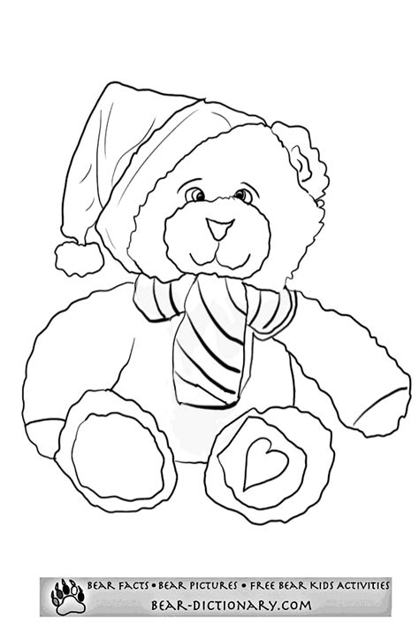 christmas bear coloring page coloring home