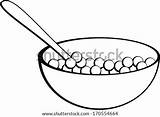 Cereal Bowl Spoon Template Stock Vector Printable Shutterstock Coloring Pages Source Illustration Lightbox Save sketch template