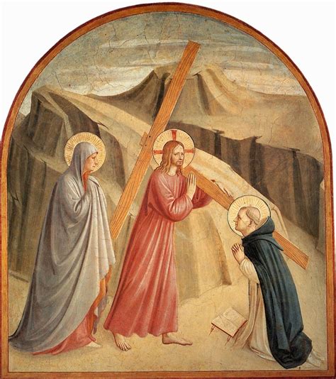 fra angelico christ carrying  cross oil painting reproduction