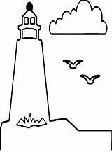 Lighthouse Coloring sketch template