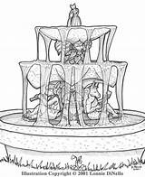 Fountain Coloring Water Pages Designlooter Template 05kb 600px sketch template