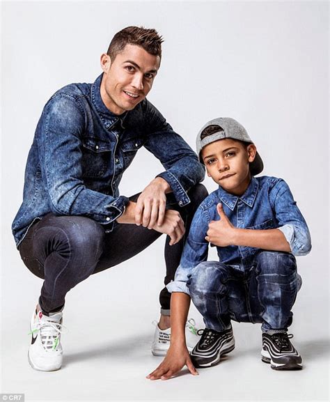 cristiano ronaldo poses with his mini me son daily mail online