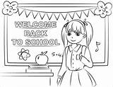 Coloring Welcome School Back Pages Printable Work Drawing Template Print Worksheets Sites Categories sketch template