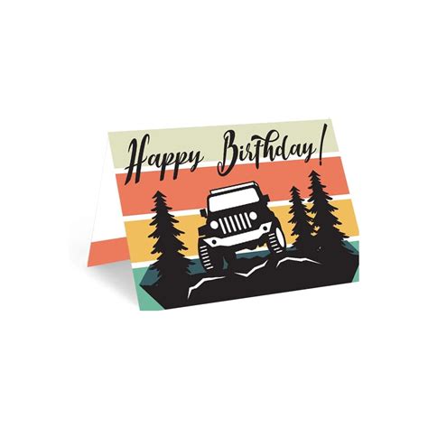 buy jeep happy birthday card  envelope jeep happy birthday card single   lowest