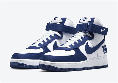 nike air force  high emb dodgers rush blue dc  release date sbd