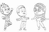 Pj Masks Pages Ninjalinos Coloring Pajama Heroes sketch template