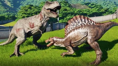 jurassic world evolution  rex  spinosaurus gameplay ps hd  xxx