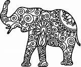 Elephant Mandala Coloring Adults Pages Easy Animal Simple Printable Colouring Drawing Books Color Kids Svg Book Mandalas Silhouette Animals Tribal sketch template