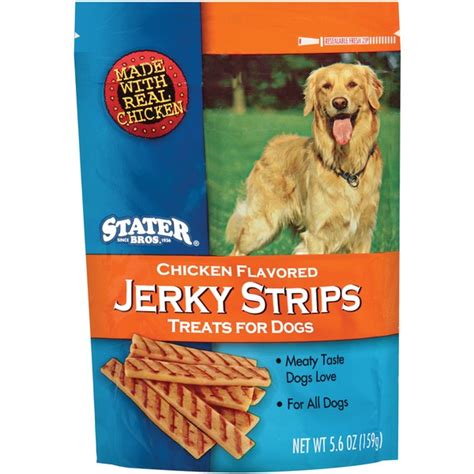 stater bros chicken flavored jerky strips treats  dogs  oz