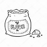 Flour Bag Cartoon Clipart Coloring Pages Drawing Illustration Stock Vector Color Depositphotos sketch template