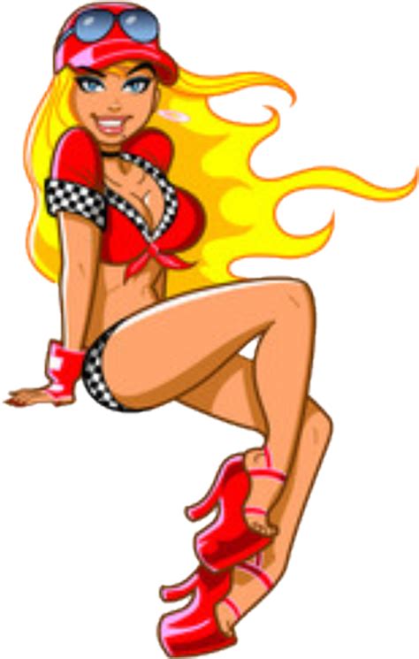 Sexy Sticker Cool Blonde Cartoon Character Clipart Full Size
