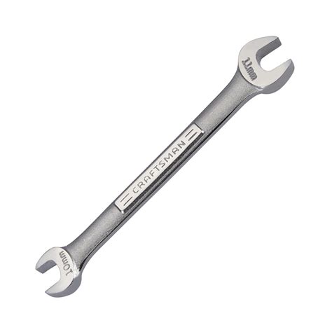 craftsman open  wrench  mm   mm metric double  straight handle nickel chrome plated