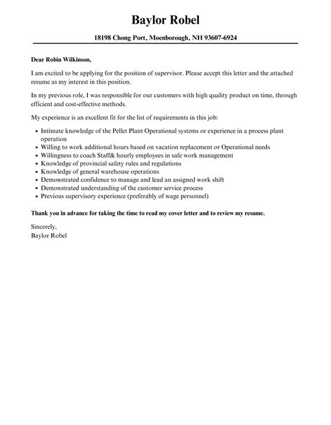 peerless info  motivation letter  supervisor position entry