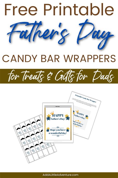 printable fathers day candy bar wrappers  treats gifts