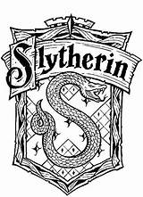 Slytherin Potter Coloring Hogwarts Magie Clipartmag Serpentard Blason sketch template