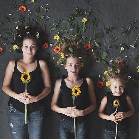 photo series of mom and daughters in matching outfits make us smile