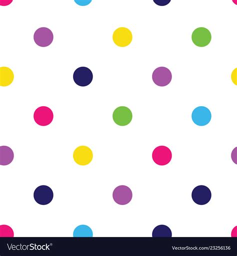 multi coloured polka dots seamless pattern vector image
