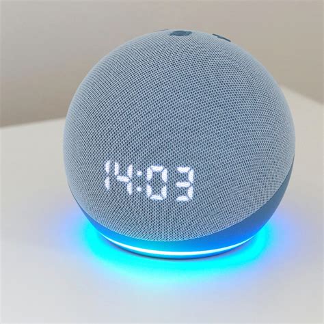 amazon echo dot  gen smart speaker  clock  alexa twilight blue bmlh  buy