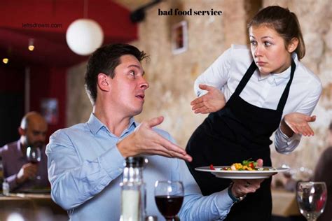 talk   restaurant    bad food service cue card