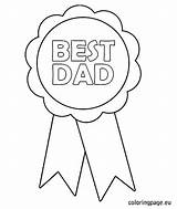 Coloring Dad Pages Fathers Father Rosette Number Template Printable Colouring Trophy Birthday Happy Crafts Card Print Tie Coloringpage Eu Rossettes sketch template