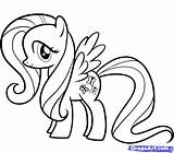 Pony Little Drawing Fluttershy Draw Mlp Dragoart Step Kolorowanki Desenhos sketch template