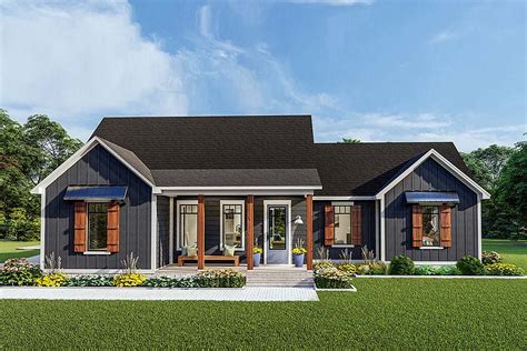 ranch house plan  rear entry garage family home plans blog