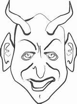 Devil Mask Coloring Masks Printable Face Printables Template Red Leehansen Craft Hats Paper Party sketch template