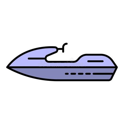 speed jet ski icon color outline vector stock vector illustration