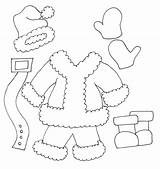 Santa Coloring Pages Suit Christmas Template Templates Winter Crafts Clothes Sketch Suits Preschool Train Printable Outfit Boots Kids Projects Crafting sketch template