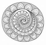 Mandala Doodle Coloring Hypnotizing Doodles Pages Discover sketch template