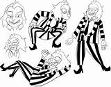 Beetlejuice Coloring Pages Printable Lydia Smiling Deetz Popular sketch template