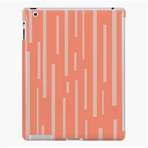 interrupted lines mid century modern geometric pattern  millennial coral pink  taupe ipad