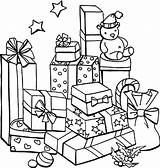 Christmas Coloring Gift Presents Pages Printable Color Getcolorings Print sketch template