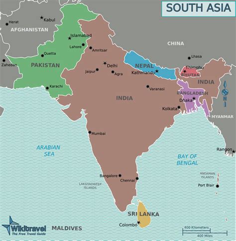 southern asia political map full size