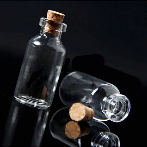 blank tiny small transparent message bottles vials glass bottle