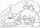 Krajobraz Zimowy Kolorowanka Druku Malowankę Wydrukuj sketch template