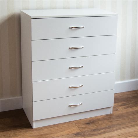riano white  drawer chest bedroom modern