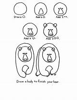 Bear Step Easy Drawing Animals Cute Draw Beginners Grizzly Cool Fun Simple Drawings Standing Un Face Cave Wedrawanimals Getdrawings Zeichnen sketch template