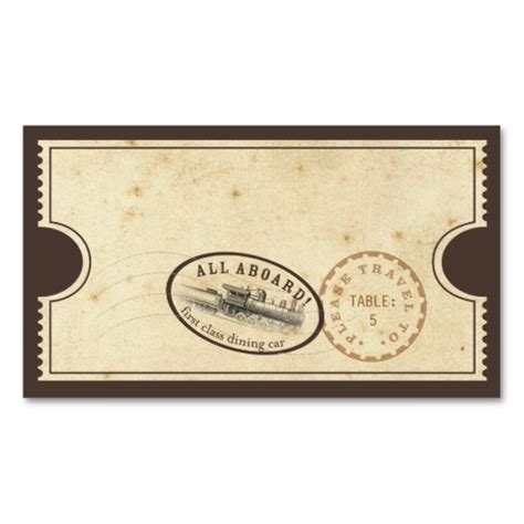blank train ticket template  professional templates vintage