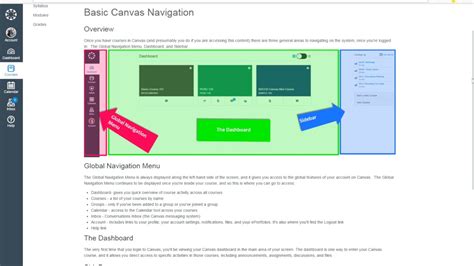 canvas basic  navigation   student youtube