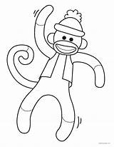 Monkey Sock Coloring Pages Printable Kids Drawing Printables Clipart Colouring Choose Board Color Getdrawings Getcolorings sketch template