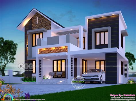 modern home exterior design  kerala