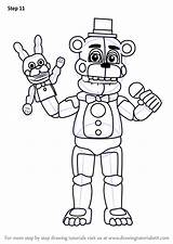 Freddy Funtime Draw Freddys Fnaf Animatronic Withered Foxy Drawingtutorials101 Coloringonly Rebecca Desenhar Mangle Colorier Popular sketch template
