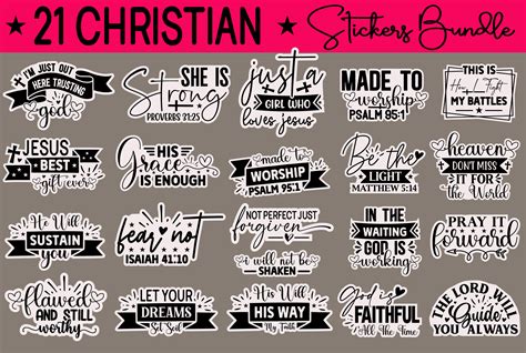 christian stickers design bundle graphic  biplab studio creative