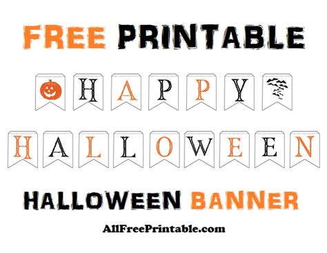 happy halloween banner  printable