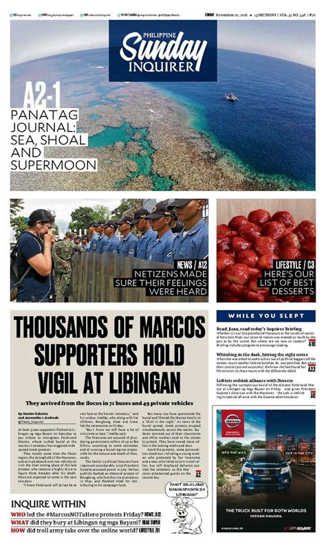philippine daily inquirer newspaper  november  gramedia digital