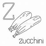 Zucchini Educated Vegetable sketch template