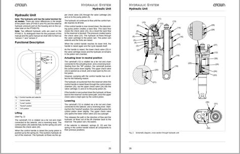 crown pallet pth  mono service parts manuals