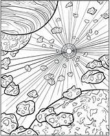 Space Coloring Outer Pages Print Printable sketch template